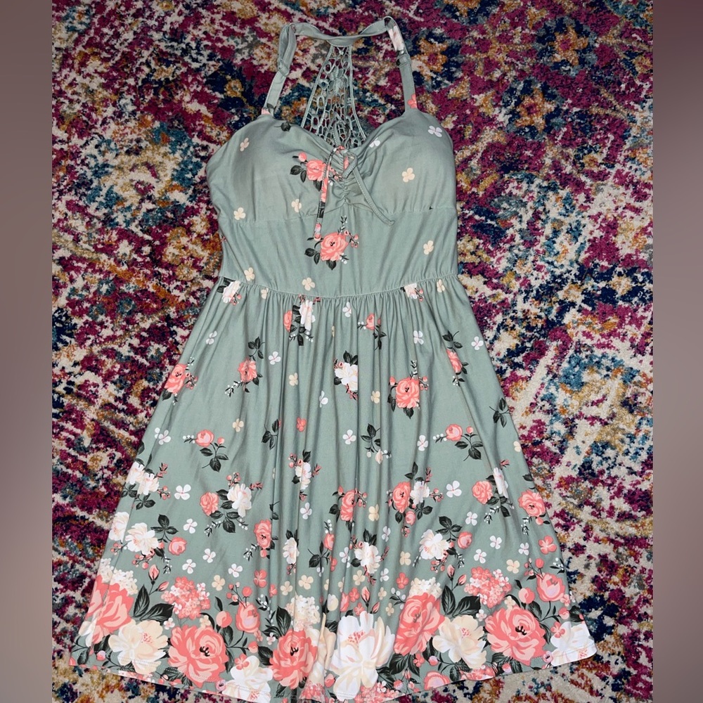 No Boundaries green sundress